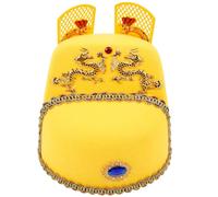Cappello Imperatore Cinese in Plastica, Decorativo per Opera e Cosplay | Design Classico ed Elegante, Accessorio Versatile Decorazione Elaborata, per Teatro Tradizionale e Travestimento