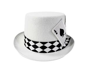 Cappello in feltro, accessorio per costume da mago, motivo stampato con carte con elemento decorativo, artisti di scena leggeri, copricapo a tema dal look elegante, spettacoli scolastici