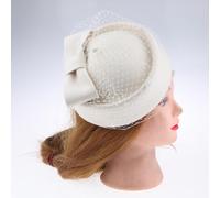 Cappello In Feltro Di Feltro Di Lana Vintage Con Copricapo Da Sposa Fascinator