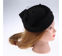 Cappello In Feltro Di Feltro Di Lana Vintage Con Copricapo Da Sposa Fascinator
