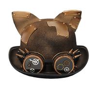 Cappello in feltro di lana Steampunk Cappello a tesa larga Donne Uomini Halloween Cosplay Party Cappelli Costume Accessori Abbigliamento Vintage Cappelli Cosplay Per Uomo Puntello Cappelli medievali