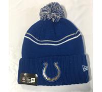 Cappello In Maglia Invernale Indianapolis Colts Nuovo Blu Logo Con Pom Pom
