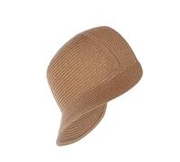 Cappello in paglia a prova di sole, stile vittoriano, base per tè, feste, matrimoni, eventi, costumi, accessori per il cofano, Colore: marrone cachi., Taglia unica