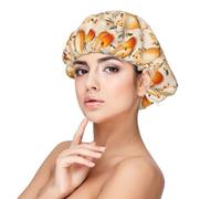 Cappello in seta per uomo e donna addormentata regolabile elastico motivo cartone animato stampato Capybara cappello in raso per dormire morbido e confortevole capelli ricci in raso per dormire nero