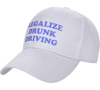 Cappello in Stile Hip Hop Legalize Drunk Driving Stile Streetwear Confortevole Cappello Unisex Trendy Cappellino per Uomo per Unisex Uomo Tennis