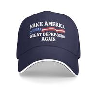 Cappello in Stile Hip Hop Make America Great Depression Again Regular Cappellino Sport Trendy Cappellino Trucker per Uomo Tennis Estivo