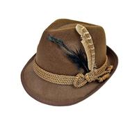 Cappello in tessuto tedesco e non tessuto per Oktoberfest e spettacoli sul palco (caffè, taglia unica)