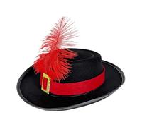 Cappello in zanzara | Accessorio per travestimento storico | CAPAGGIO DEL PIRATO CARIBATO PER IL COSTUME CON DETTAGLI DI Piegatura | Teste aderenti per feste, teatro, cosplay, eventi di Ha