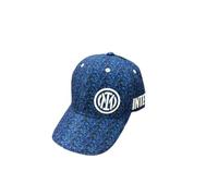 Cappello Inter Calcio Ufficiale Berretto Cappellino con Visiera Nero Fantasia