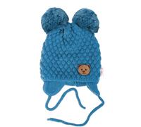 Cappello invernale a maglia Teddy Bear, blu, 68/80, (6-12m)