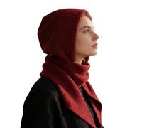 Cappello invernale - caldo e morbido berretto regolabile | cappuccio copertura collo - sciarpa in lana lavorata a maglia cappello integrato protezione dal freddo all'aperto arrampicata campeggio