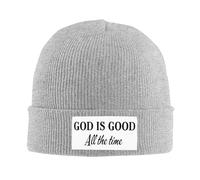 Cappello invernale caldo lavorato a maglia "Dio è buono sempre" per uomo e
