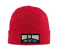 Cappello invernale caldo lavorato a maglia "Dio è buono sempre" per uomo e