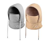 Cappello invernale caldo, maschera, scaldacollo, passamontagna antivento 3 in 1 for uomo e donna, impermeabile, cappello con maschera(2PCS-Light gray3)