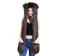 Cappello invernale con paraorecchie per genitori-bambini, adorabile cappello da cacciatore di cartoni animati, sciarpa antivento per sci all'aperto, escursionismo, caldo Ushanka, unisex Trapper