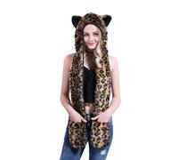 Cappello invernale con paraorecchie per genitori-bambini, adorabile cappello da cacciatore di cartoni animati, sciarpa antivento per sci all'aperto, escursionismo, caldo Ushanka, unisex Trapper