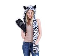 Cappello invernale con paraorecchie per genitori-bambini, adorabile cappello da cacciatore di cartoni animati, sciarpa antivento per sci all'aperto, escursionismo, caldo Ushanka, unisex Trapper, Tigre