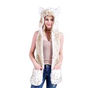 Cappello invernale con paraorecchie per genitori-bambini, adorabile cappello da cacciatore di cartoni animati, sciarpa antivento per sci all'aperto, escursionismo, caldo Ushanka, unisex Trapper