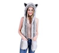 Cappello invernale con paraorecchie per genitori-bambini, adorabile cappello da cacciatore di cartoni animati, sciarpa antivento per sci all'aperto, escursionismo, caldo Ushanka, unisex Trapper