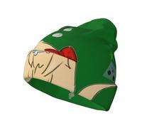 Cappello invernale con stampa di cane sull'erba, caldo e confortevole, antivento e traspirante, per le stagioni fredde, nero