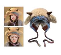 Cappello invernale da donna alla moda, lavorato a maglia, carino, per