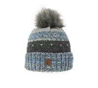 Cappello invernale da donna con pompon in pile termico e pompon in pelliccia sin
