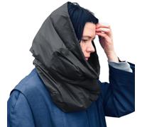 Cappello invernale da donna leggero in cotone piumino, sciarpa da ciclismo, per ragazze adolescenti, nero, Come descritta