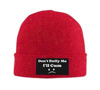 Cappello Invernale da Uomo e da Donna, Caldo Berretto Lavorato a Maglia Senza Visiera, con Scritta Don't Bully Me I'll Cum