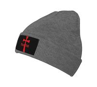 Cappello Invernale Deus Vult Knights Templar Cross Classico All'Aperto Berretto Comodo Beanie in Maglia per Escursionismo Arrampicata Sci