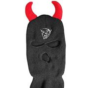Cappello invernale di Halloween alto elastico lavorato a maglia per le donne e gli uomini mantiene l'orecchio caldo adulto maglia corno del diavolo