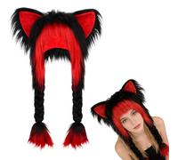 Cappello Invernale Di Peluche Con Orecchie Di Gatto | Caldi Per Costumi Da Cosplay | Copricapo con Orecchie da Gatto in Peluche Caldo | per Viaggio Casa Donne Bambini Amici Famiglia Adulti