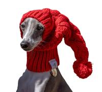 Cappello Invernale in Maglia per Cani, per Levriero Italiano E Whippet, Caldo Cappello per Animali Domestici, Cappelli per Cani di Taglia Media, Morbido Ed Elastico, Animali Scaldacollo(Red,S)