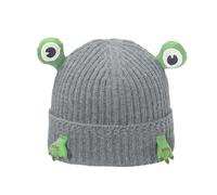 Cappello invernale lavorato a maglia per le donne carino cartone animato rana orecchio maglione cappello cappello di lana per le donne, GY2, Taglia unica