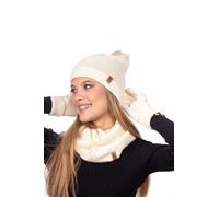 Cappello invernale sciarpa tubolare guanti set donna invernale berretto...