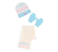 CAPPELLO INVERNALE STITCH DISNEY CON SCIARPA E GUANTI ACCESSORIO CELESTE BAMBINA
