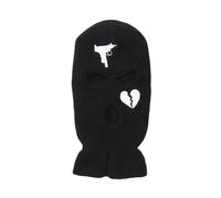 Cappello invernale unisex a 3 fori, for sport all'aria aperta, con copertura integrale, passamontagna caldo in maglia for adulti(Balck)