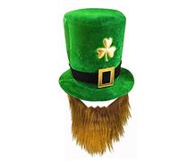 Cappello irlandese verde con barba gialla Decors festa nazionale irlandese Decors Adulti Adolescenti Carnevale Party Hat Cosplay Adolescenti Cosplay Festa Verde Uomo con barba gialla