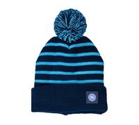 Cappello Lana Ssc Napoli Enzo Castellano Blu Imbottito Zuccotto Pon Pon Calcio