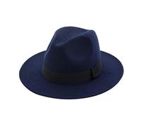 Cappello largo da uomo e da donna con fibbia per cintura regolabile Outback cappelli da donna originale, Blu marino, Taglia unica
