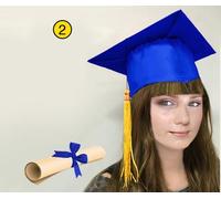 Cappello Laurea TOCCO con Pergamena Gadget per la Festa Laureato LAUREATA - BLU
