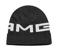 Cappello lavorato a maglia AMG. 100% cotone. Colore nero e ricamo AMG bianco. Prodotto ufficiale Mercedes-Benz Collection, Nero AMG, Taglia unica