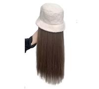 Cappello Lavorato A Maglia Con Parrucca Da Donna,Cappello Lavorato A Maglia Caldo Invernale,Cappello Da Pescatore Invernale Cappello Parrucca Da Donna Cappello A Secchiello In Lana Di Agnello Con Cape