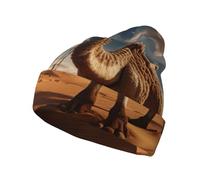 Cappello lavorato a maglia elegante con stampa di sabbia del deserto, cappello elastico e aderente, da viaggio, pesca, spiaggia, universale