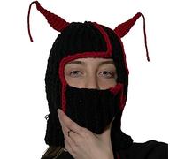 Cappello lavorato a maglia per ragazze, per foto di Pasqua, costume da diavolo, corno di Pasqua, decorazioni invernali, cappelli lavorati a maglia, costume da diavolo per Halloween