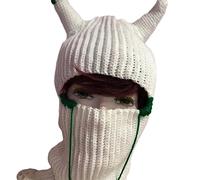 Cappello lavorato a maglia per ragazze, per foto di Pasqua, costume da diavolo, corno di Pasqua, decorazioni invernali, cappelli lavorati a maglia, costume da diavolo per Halloween