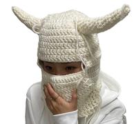 Cappello lavorato a maglia per ragazze, per foto di Pasqua, costume da diavolo, corno di Pasqua, decorazioni invernali, cappelli lavorati a maglia, costume da diavolo per Halloween