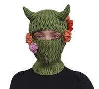 Cappello lavorato a maglia per ragazze, per foto di Pasqua, costume da diavolo, corno di Pasqua, decorazioni invernali, cappelli lavorati a maglia, costume da diavolo per Halloween
