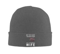 Cappello Lavorato I Married My Hero Proud Veterans Wife Termico Berretto Lavorato Unisex Cuffed Beanie per Ciclismo Sci Arrampicata