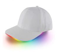 Cappello LED, Cappello da baseball da uomo donna LED Accendi il cappello Cappello da festa Rave Flash Glow Cappellino sportivo hip hop per il Travel Party Club (Bianco, Luce colorata)