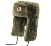 Cappello Lenin stile sovietico con paraorecchie, berretto invernale per il freddo, antivento, pellicce artificiali, attività all'aperto, sovietico, per uomini e donne, Verde militare, Taglia unica